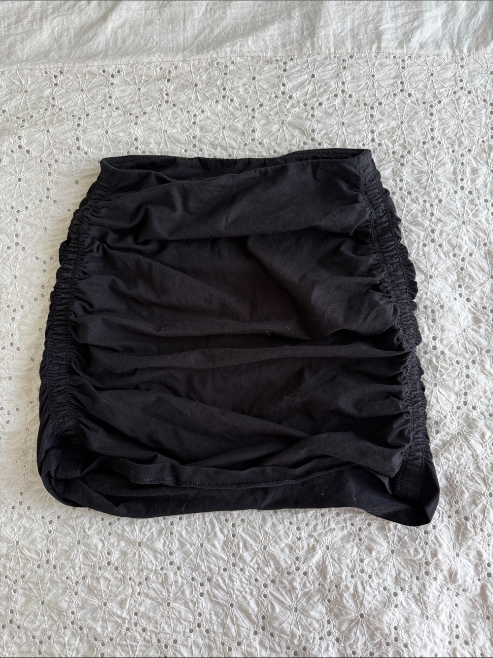 TNA Malibu Black Ruched Mini Skirt - Women